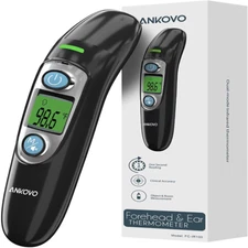ANKOVO Dual Mode Infrared Thermometer, 1S Reading, 3 Colors Backlight, 35 Memori