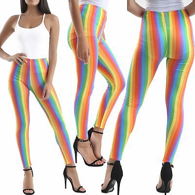 Ladies Gay Pride Rainbow Stripes Pants Womens LGBT Lesbian