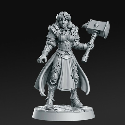 Maryka - Female Paladin Compatible with Mordheim, AoS, Warhammer & DnD | eBay