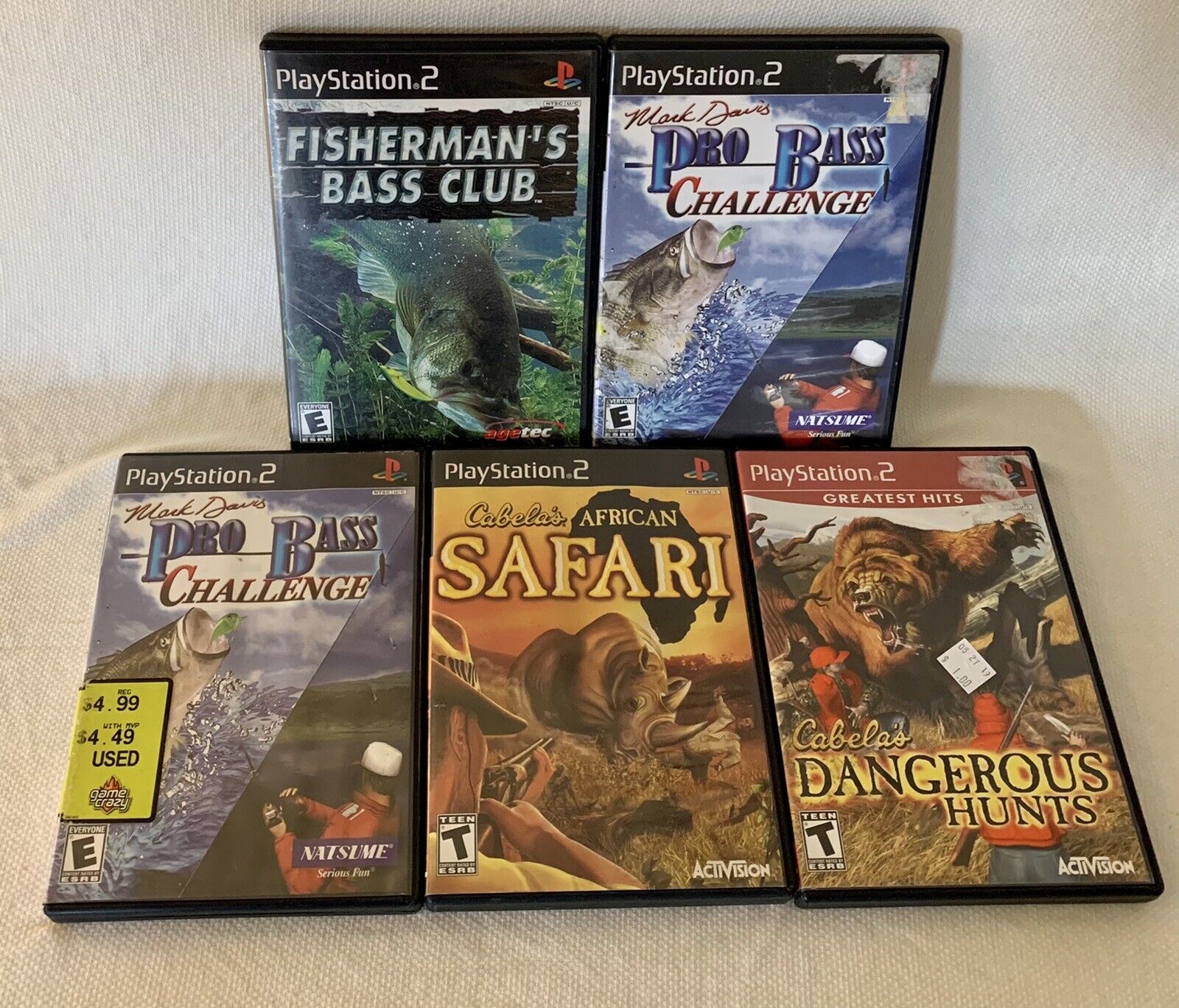 Lot of 4 Cabela's Outdoor Hunting Video Games: Playstation 2 - PS2 -  Activision