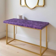 Piano In Ametista 48" X 20" – Lastra Di Pietra Fatta A Mano Per Tavoli Console