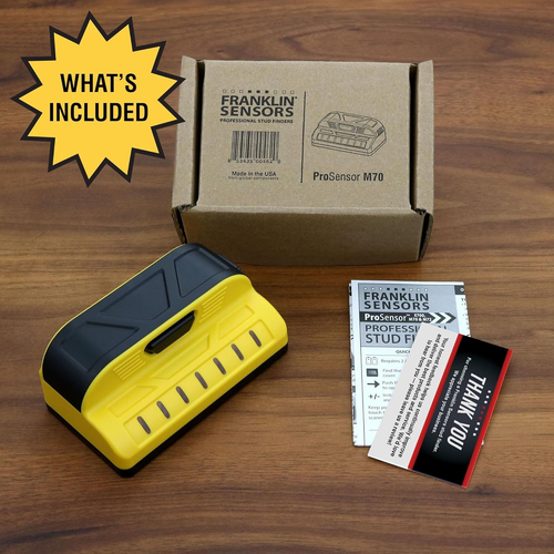 Franklin Sensors ProSensor M70 Stud Finder with 7-Sensors, Wood & Yellow - Picture 7 of 7
