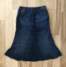 GITANO Long Denim Skirt Maxi Hippie Boho Size 12