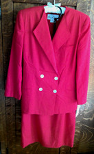 Vtg. 1980's Oleg Cassini Woman's Red Suite With Tags