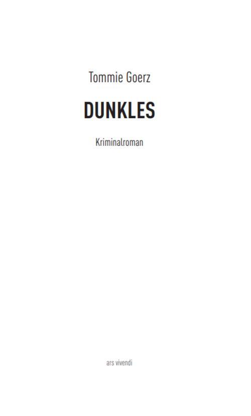 Thumbnail - Dunkles - Tommie Goerz - 9783869130576
