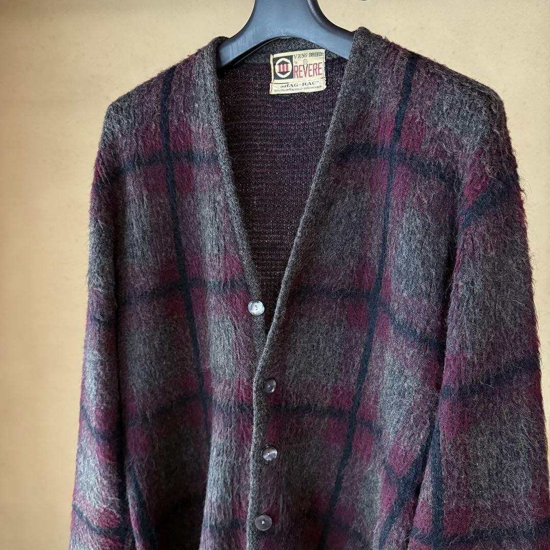 60s vintage Revere mohair zipup cardigan