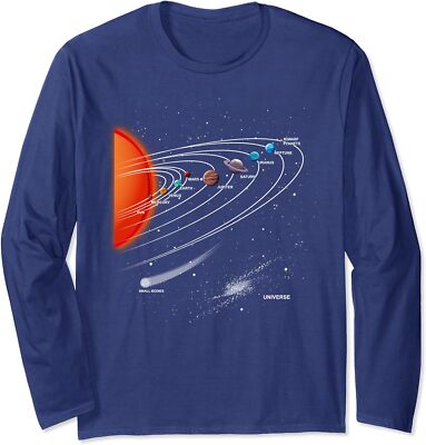 Solar System Planets Out of Space Astronomy Long Sleeve T-Shirt