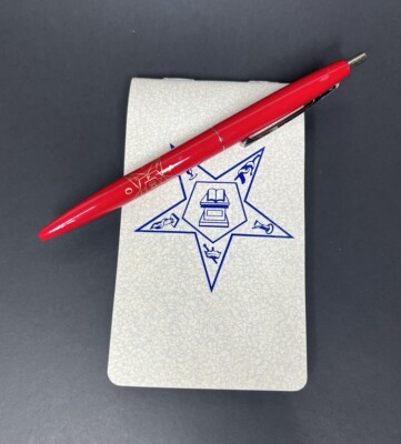 Masonic Order of the Eastern Star O.E.S. Notepad and Pen  ️