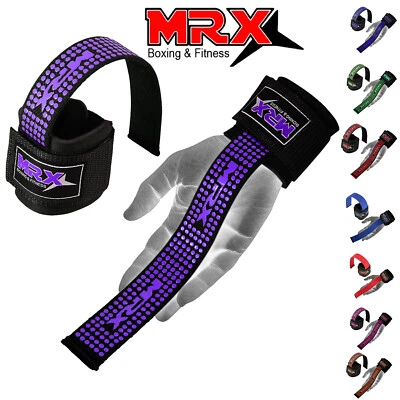 MRX Weightlifting Bar Straps Deadlift Bodybuilding Lifting Wraps Wrist Support