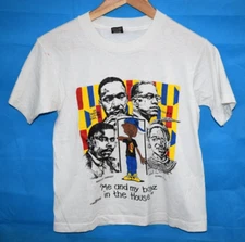 Vintage Martin Luther King Malcom X  Shirt Weaver High Spring 1992 SZ 14-16 C-1