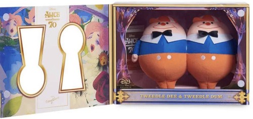 Alice in Wonderland D23 Exclusive TWEEDLE DEE DUM Plush 70th Anniversary - Picture 9 of 12