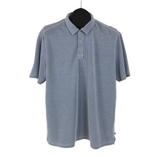 Tommy Bahama Polo Shirt Men's Large Blue Short Sleeve Casual Knit