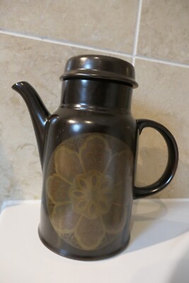 1973 ROYAL DOULTON STONE WARE 22,5 CM MARBELLA BLUMENBLÜTENMUSTER KAFFEEKANNE