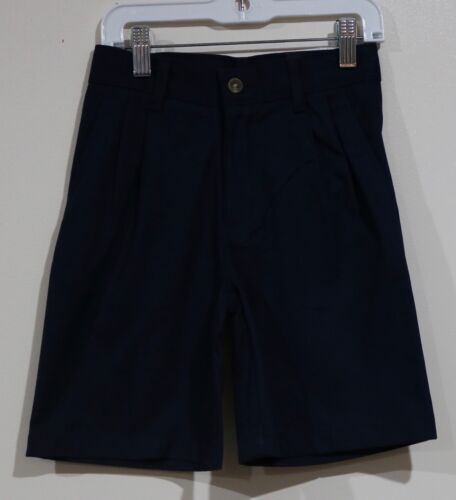 Chaps Size 7 Boys New Navy Blue Uniform Adjustable Waist Shorts Size 7 Reg - Picture 1 of 2