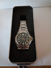 Mens Jeep Stainless Steel Bracelet Watch with Date Black Dial ( NEW)