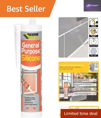 Everbuild wasserfester Silikondichtstoff - 280ml, vielseitig grau für alle Oberflächen