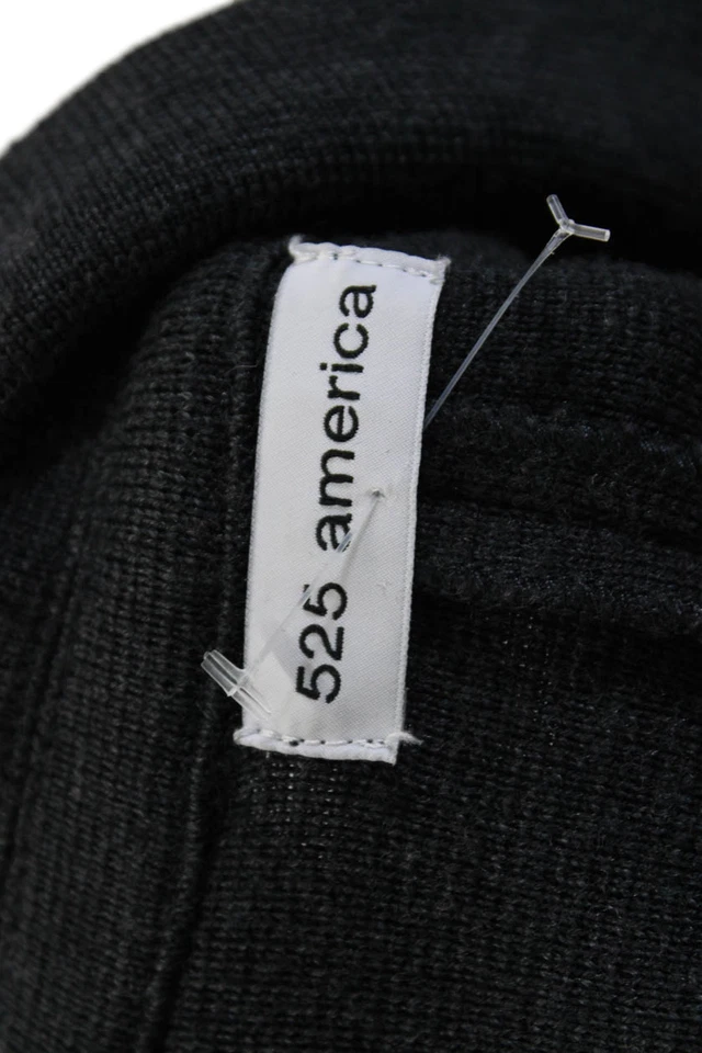 Abrigo suéter sin mangas con cierre de botones gris lana talla mediana 525 America para mujer Foto 4 de 4