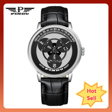 PINDU men's stainless steel automatic movement mechanical watch new simple luxur