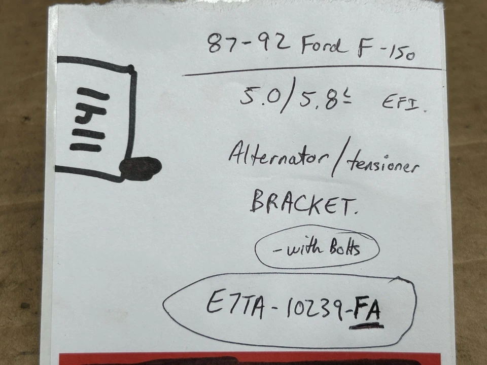 87-92 Ford F-150 E-150 - 5.0L 5.8L - Suporte tensor alternador - E7ta10239fa - Imagem 2 de 4