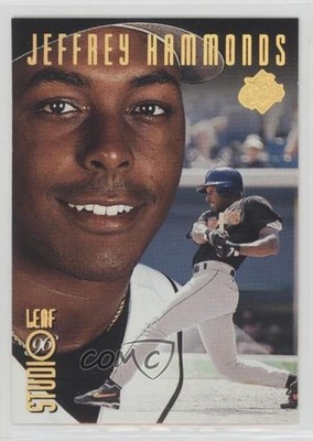 1996 Leaf Studio Gold Press Proof /500 Jeffrey Hammonds #117 03lu