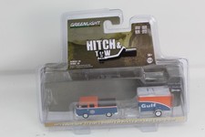 Greenlight Hitch & Tow 1975 VW T2 Type 2 Double Cab Pickup & Trailer GULF