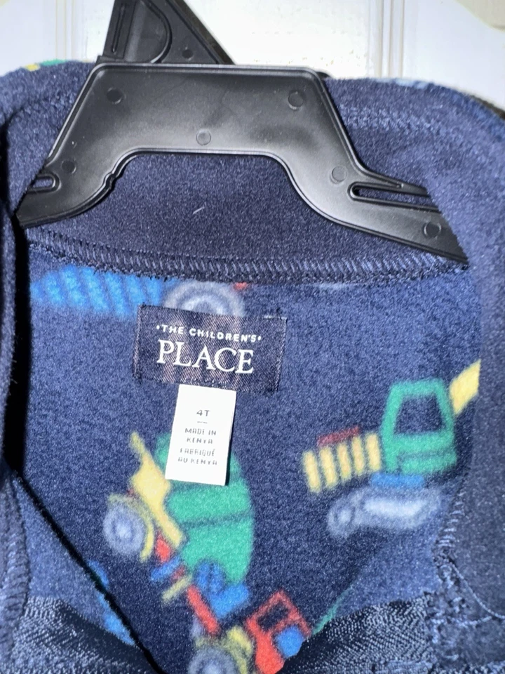 The Children's Place Boys' Fleece Pullover Sweatshirt Size 4T Work Trucks Cars - Image 2 of 4