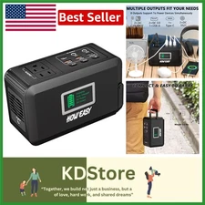 Portable Power Station 120W 24000mAh Solar Generator, AC/DC/USB, Emergency Ca...