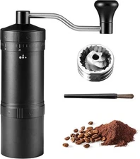 Manual Coffee Grinder, External Adjustable 0-35 Scale, CNC Stainless Steel Burr