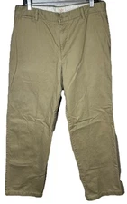 Dockers D3 Classic Pants Mens 36x32 Khaki Flat Front Cotton Office Dress