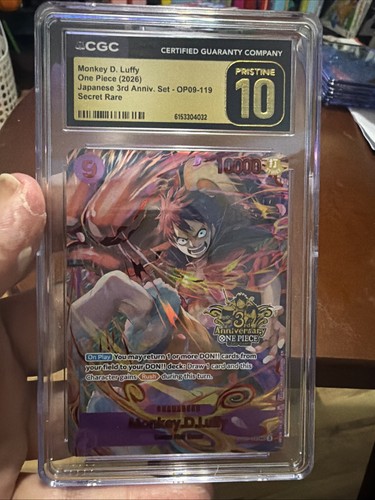 Monkey.D.Luffy (Japanese Version 3rd Anniversary Set) graded CGC 10 for sale on eBay