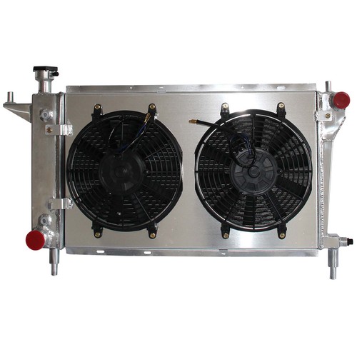 Radiator with Fan Shroud For Ford Mustang GT GTS SVT V6 V8 1994-1996 AT - Foto 4 di 7