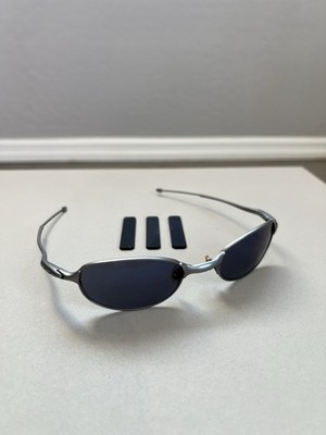 小物 Oakley e wire 2.1 Vintage Oakley E Wire 2.1 Silver Metal Frame Ice Iridium Lenses
