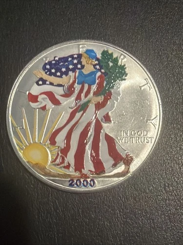 2000 American Silver Eagle - Colorized - 1 Troy Ounce .999 Fine Silver
