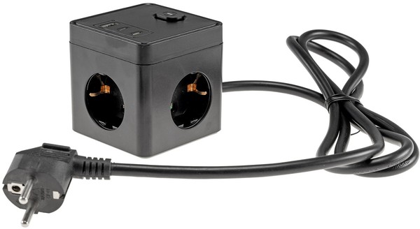 SteckdosenwüRfel 3-Fach USB-A/C Mehrfachsteckdose Steckdosenleiste ChiliTec-image