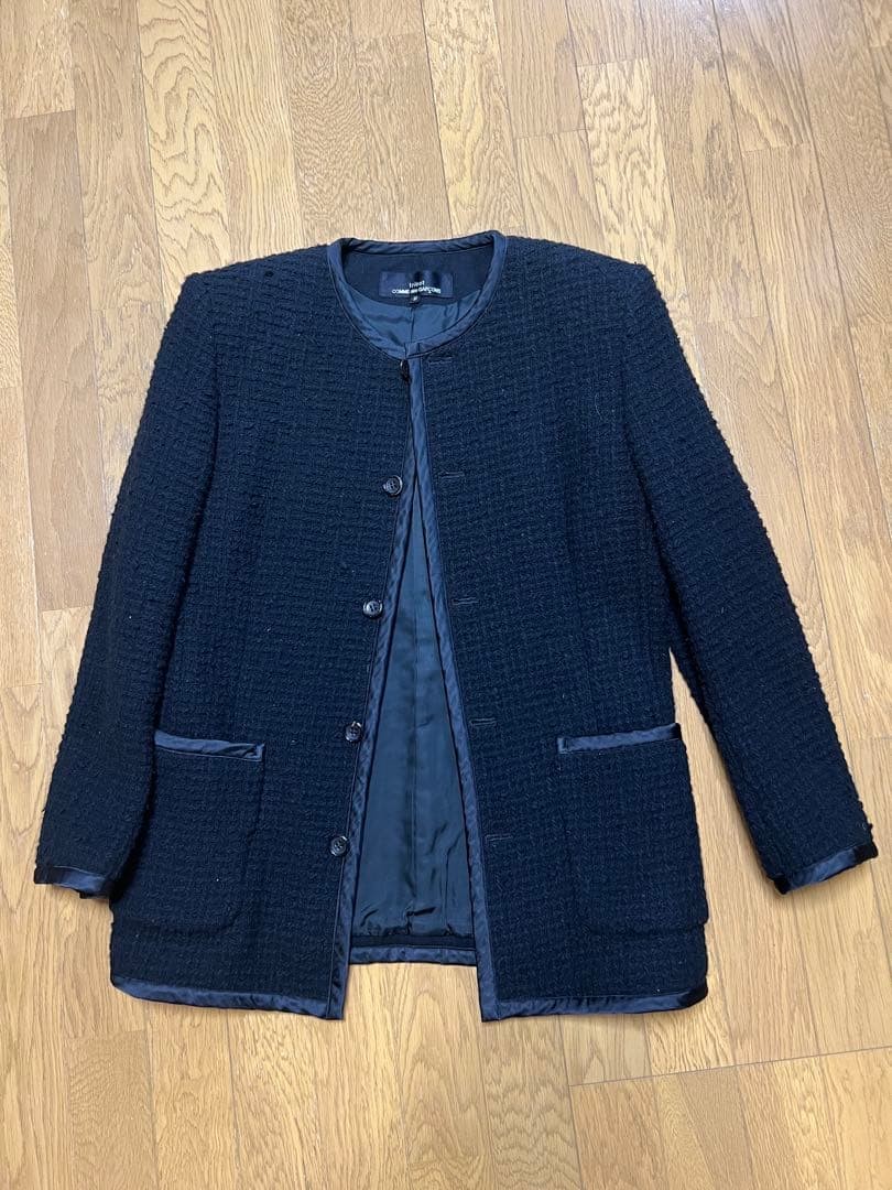 COMME des GARÇONS Black Collaredless Jacket M Use… - image 1