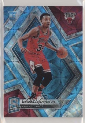 2018-19 Panini Spectra Neon Blue Prizm 46/75 Wendell Carter Jr #18 Rookie RC wk1