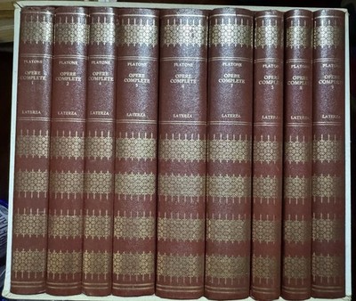 Platon Komplettwerke 9 Vol Laterza '93 Edler Einband Original Box
