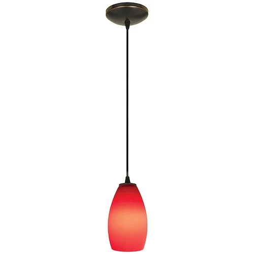 Access Lighting 28012-3C/RED Champagne 1 Light LED Pendant - 5"W - Silver - Picture 4 of 9