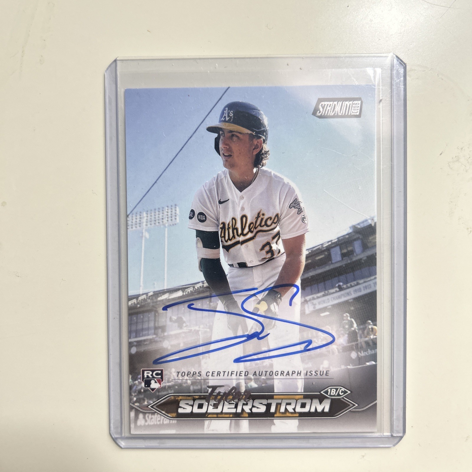 TYLER SODERSTROM AUTO ROOKIE RC 2024 TOPPS STADIUM CLUB