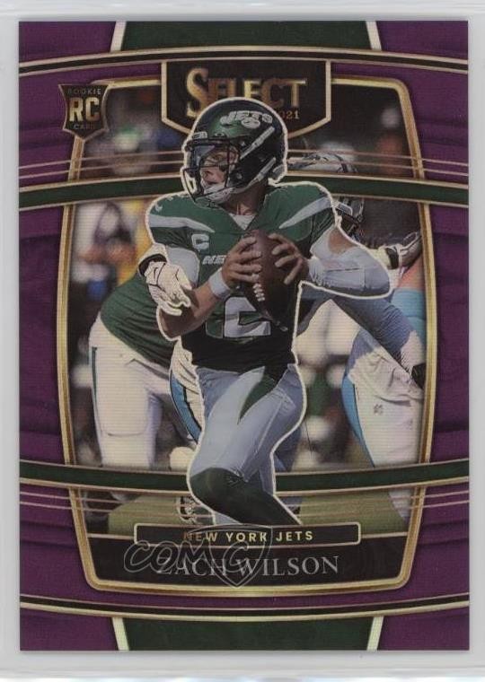 2021 Panini Select Concourse Purple Prizm 21/75 Zach Wilson #44 Rookie RC