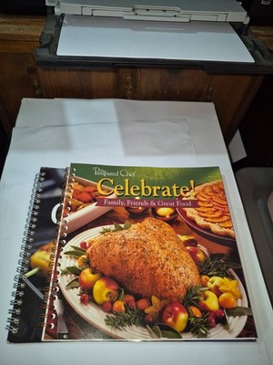 The Pampered Chef Cooking for Two/Celebrate Spiral-Bound Recipe Cookbooks DR48
