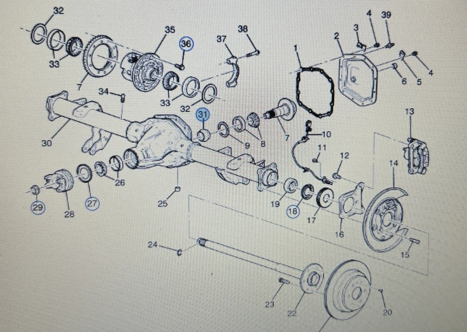 Manguito de aplastamiento diferencial genuino GM 23490398 2015-22 Chev Colorado GMC Canyon Foto 2 de 4