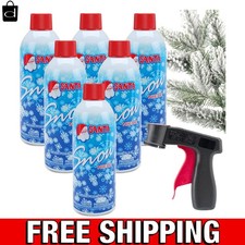 Santa Snow 6-Pack Fake Snow Spray Kit with Holder for Effortless Holiday Decor