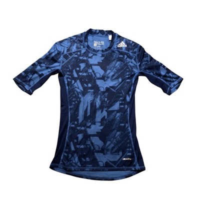 Adidas Techfit Compression Thermo Shirt kurzarm Gr. S blau, silber