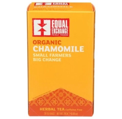 Organic Chamomile Tea 20 Bags (Case of 6) By Equal Exchange