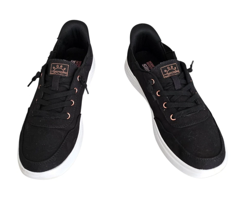 Skechers Bobs Slip Ins Shoes Womens Size 8 Memory Foam Sneakers Black 114815 - Image 3 of 4