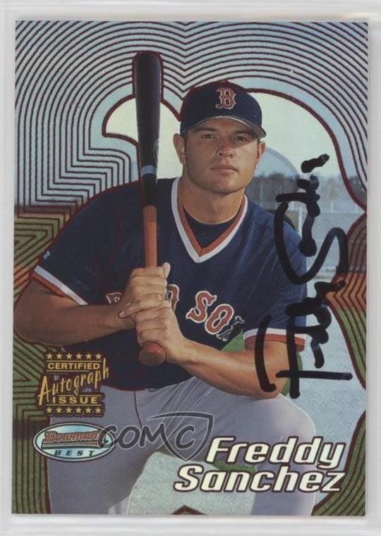2002 Bowman's Best Auto Red Freddy Sanchez #146 Rookie Auto RC 1f1