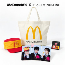 GDRAGON G-DRAGON GD McDonald's PEACEMINUSONE PIN SET BALL CAP PHOTOCARD