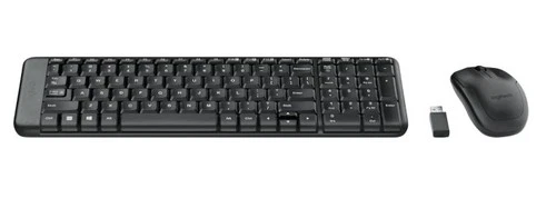Logitech MK220, Kabelloses Set mit Tastatur und Maus, Spanisches QWERTY-Layout