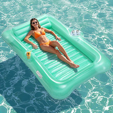 Tanning Pool Lounger, Large Tanning Pool for Adults with Pillow